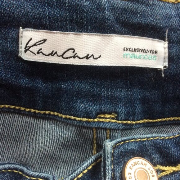 KanCan Wide Decorative Waist Band High Rise Boho Blue Denim Ankle Jean Size 31 - Picture 4 of 6